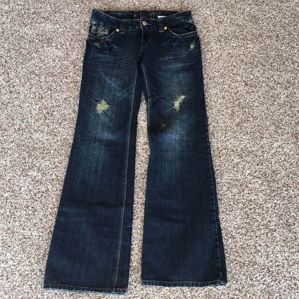Hydraulic Wide Leg Flare Jeans Size 2